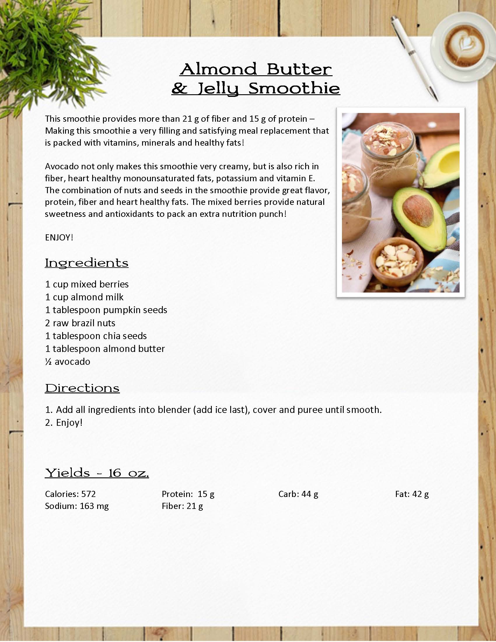 Almond Butter and Jelly Smoothie