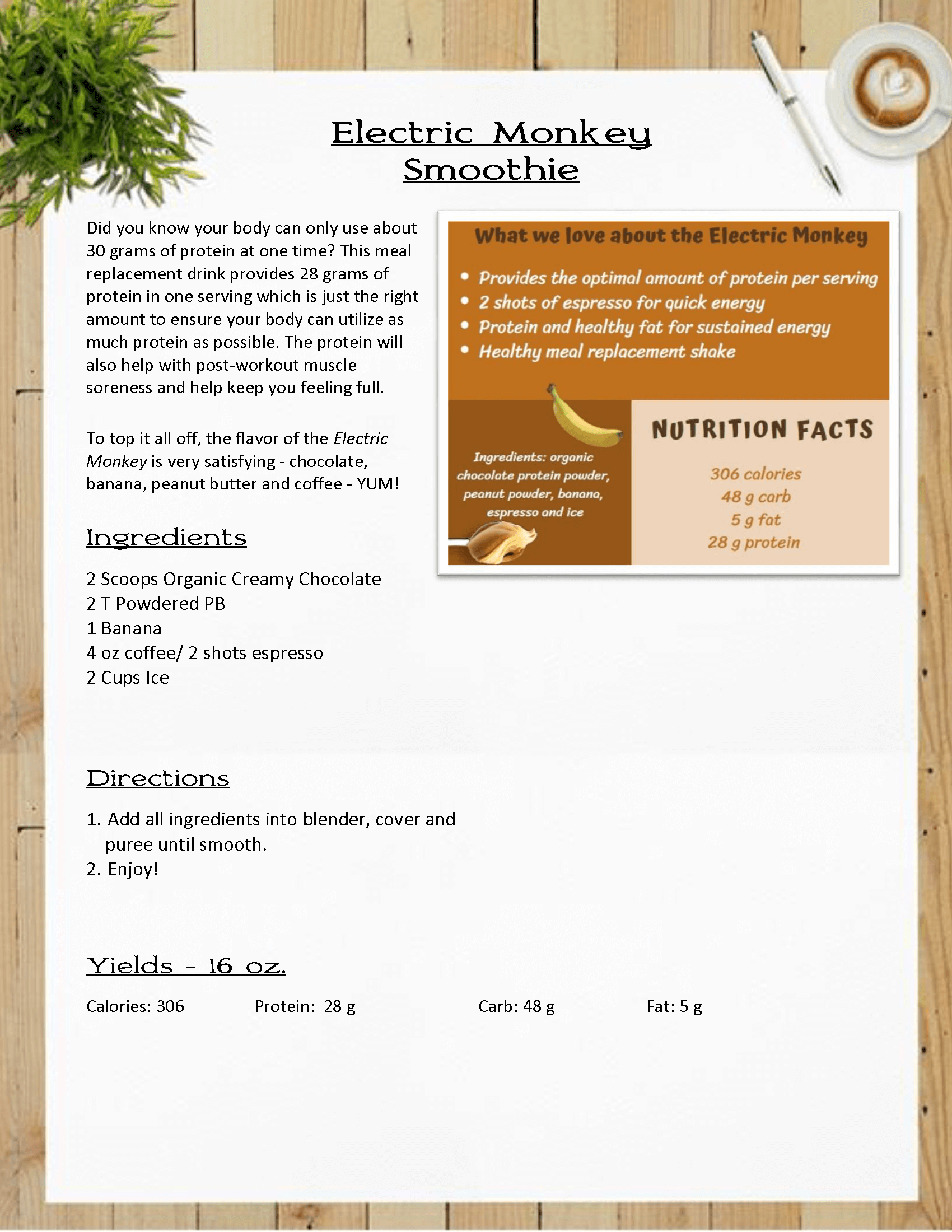 Electric Monkey Smoothie