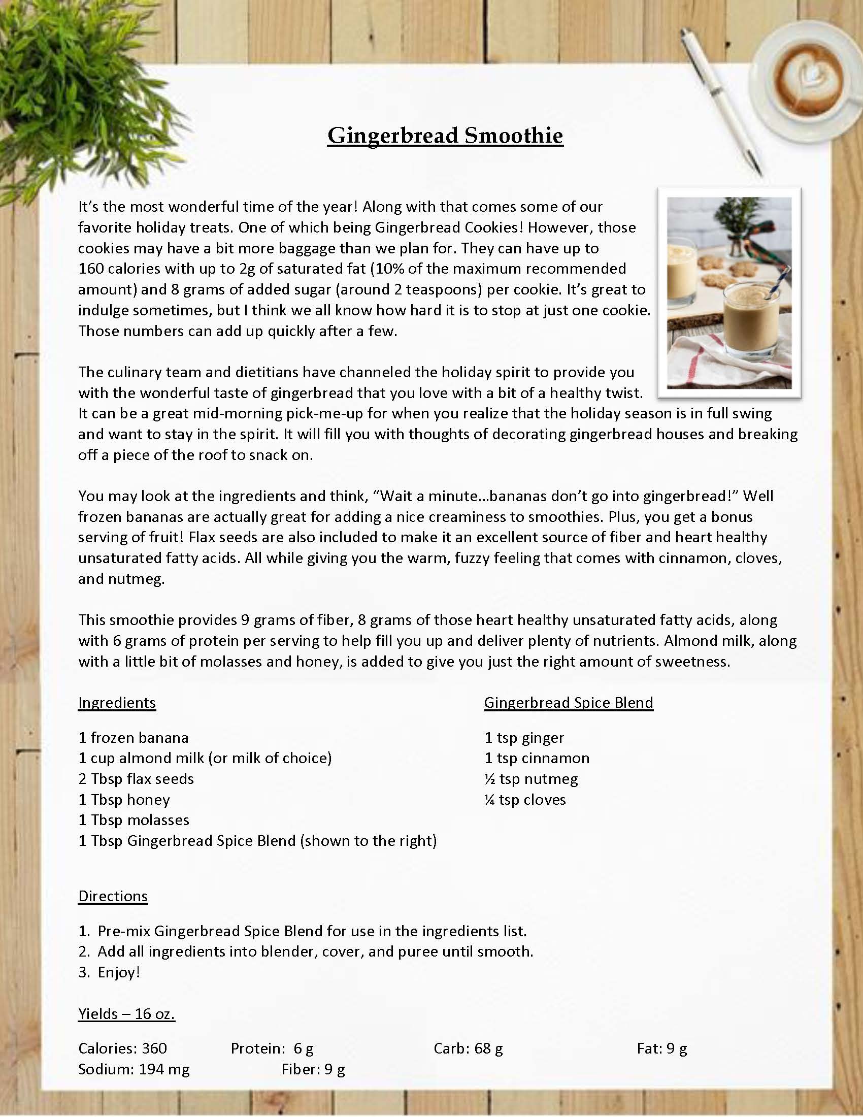 Gingerbread Smoothie