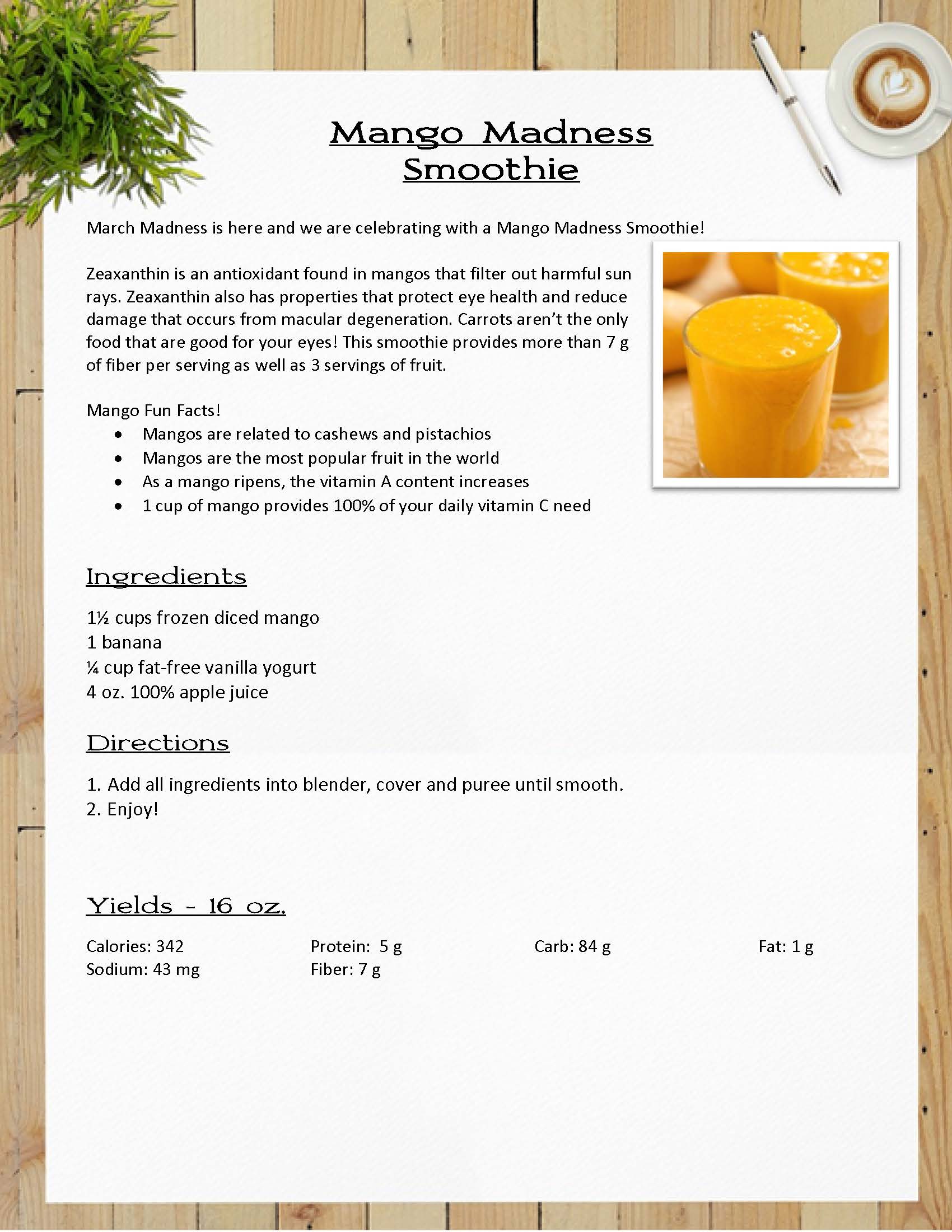 Mango Madness Smoothie