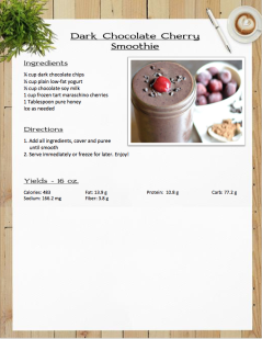 Dark Chocolate Cherry Smoothie