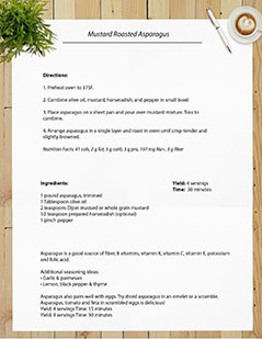 Mustard Roasted Asparagus