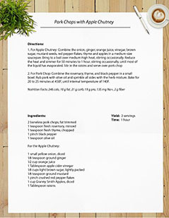 Pork Chops with Apple Chutney