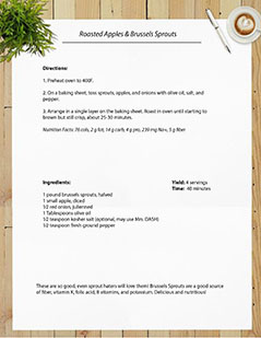 Roasted Apples and Brussels Sprouts